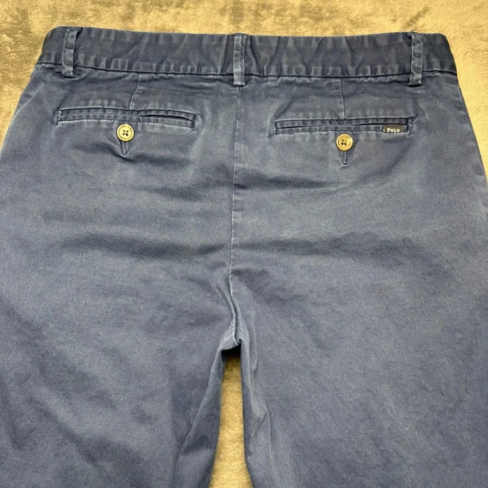 Polo Ralph Lauren Pants Kids 18 Navy Blue Chino Slim Fit Stretch Cotton 30W 29L